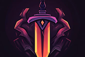 design fantasy game logo with cool unique magic style