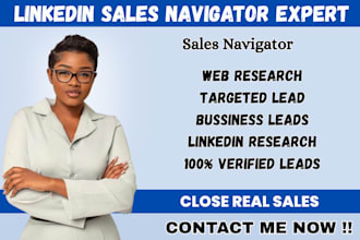 be your linkedin sales navigator b2b leads, appointment setter sales closer
