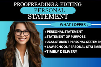 improve and edit personal statement, law school, college, ucas student, sop