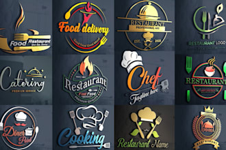 design a stunning logo for your chef food cooking catering restaurant business