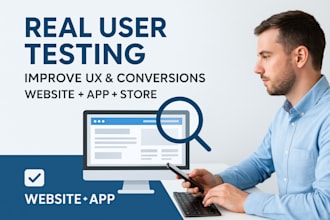 do user testing, product testing for website, online store and app promotion
