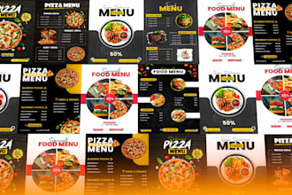 design restaurant food menu, price list, digital flyer, bar or qr menu