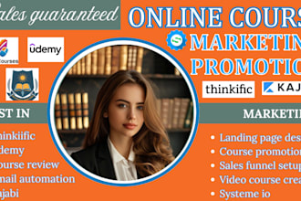 do udemy online course promotion thinkific online course, kajabi sales funnel