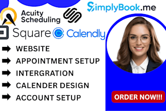 setup acuity scheduling square site simplybook me vagaro calendly appoinment