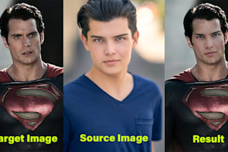 do realistic face swaps in photos professionally