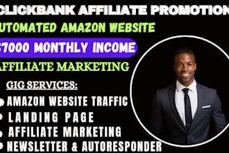 promote clickbank, shopify marketing, and amazon affiliate sales funnel