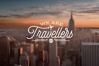 create modern travel, adventure, agency, vacation and beach business logo design