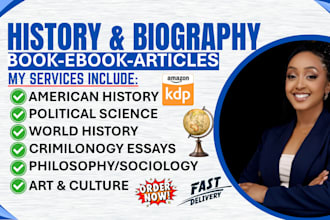 ghostwrite history book, biography ebook writer, memoir articles, autobiography