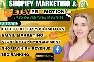 skyrocket and do etsy shop promotion shopify promotion sales funnel and etsy SEO