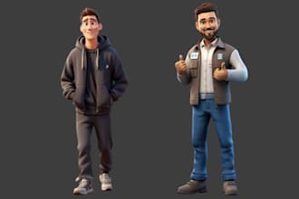 create 3d character, action figure or miniature for 3d printing and games