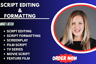 edit and proofread your screenplay, movie script, feature film, tv series