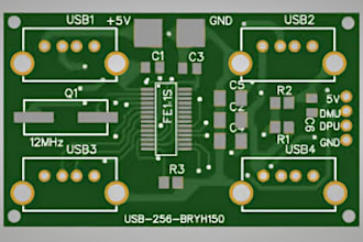 do pcb design, pcb layout, circuit schematic in proteus or easyeda