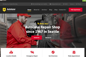 build wix wordpress car detailing website car wash auto car repair website