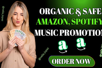 promote your music organically on spotify, amazon and apple music