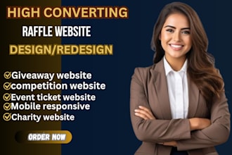 design a professional raffle,giveaway,competition website for raffle business