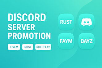 promote minecraft fivem server promotion, dayz, rust ,discord mass dm, fortunite