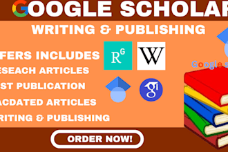 write  and publish articles, increase google  scholar citation, and submission