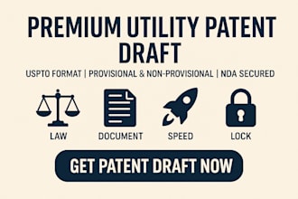 professionally draft or file your utility patent specification registration