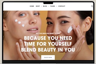 build passive income skincare shopify store skincare website skincare store