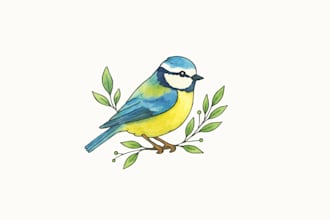hand paint watercolor logo for feminine brands