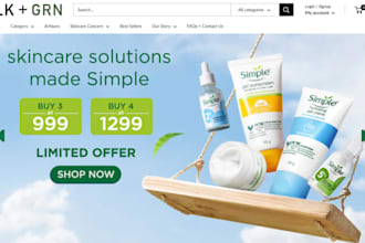 build dynamic skin care website beauty skincare website cosmetics skincare store