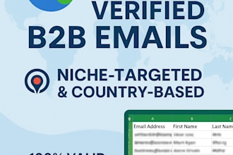 do 10k niche targeted and verified b2b email lists for powerful email marketing