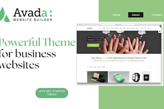 customize responsive wordpress website using avada theme and avada builder