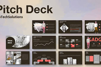 design investor pitch and detailed business plan for startup and vc investment