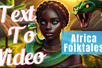 create a captivating ai video art for african folktales and history