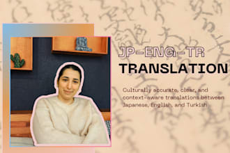 translate between english japanese and turkish contents