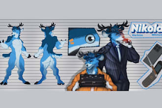 draw a reference sheet for your fursona or furry character furry art ref sheet
