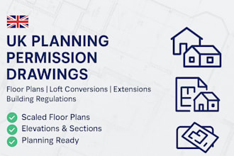 be your professional architect and draw UK planning permission drawings