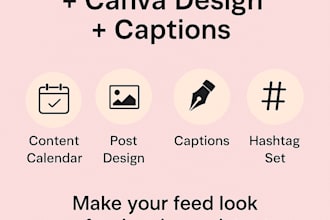 create social media posts with captions