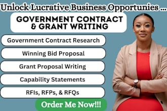 grant proposal, grant application and research pitch deck business plan