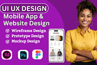 design modern UX UI, app, website, wireframes and prototypes in figma