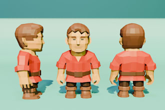 create simple low poly 3d models for your project