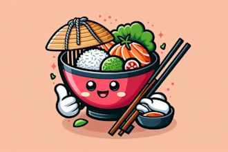 design awesome japanese food logo for your business