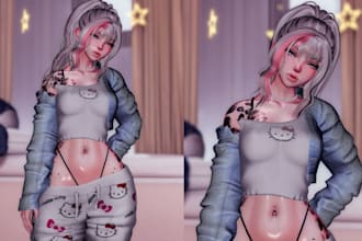 do custom 3d model vrchat avatar furry avatar vrc character vtuber for you