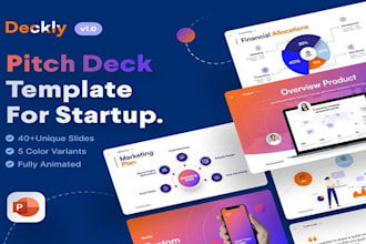 design investor pitch deck for business and startups