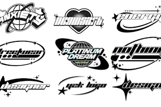 design y2k style streetwear logo for your brand in 24 hours