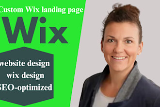 design a responsive wix landing page, one page website, wix website design