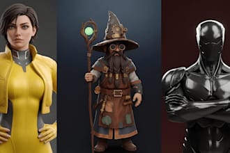 create high quality 3d character