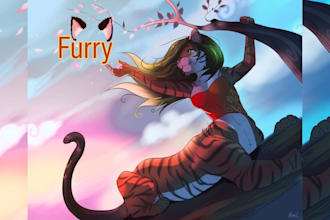 draw furry art furry fursona character reference sheet furry ref sheet commissio