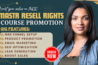 promote master resell rights courses with high converting sales funnel and leads