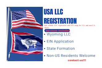 register your llc, wyoming llc, obtain ein, and handle  state formation