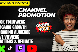 do organic kick and twitch promotion with real viewers and chatters