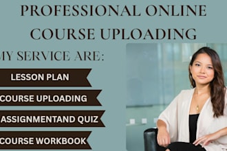write your course workbook lesson plan course uploading assignment and quiz