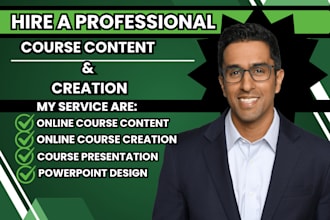 be your online course promotion, course creation  course content training course