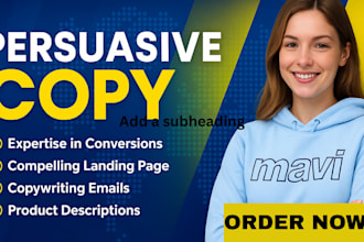 write SEO website copywriting  high converting sales page email copy