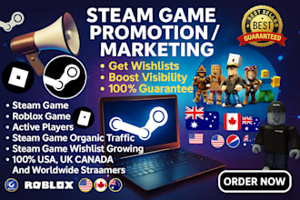 do steam game promotion boost wishlist, online roblox game players